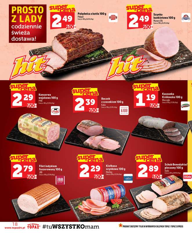 TOPAZ - gazetka promocyjna Gazetka od czwartku 23.07 do środy 29.07 - strona 18