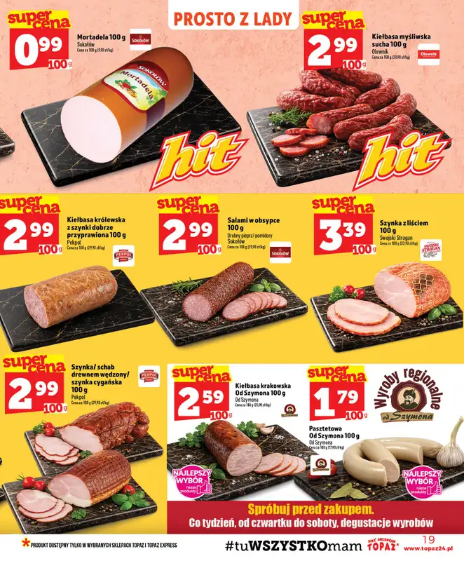 TOPAZ - gazetka promocyjna Gazetka od czwartku 23.07 do środy 29.07 - strona 19