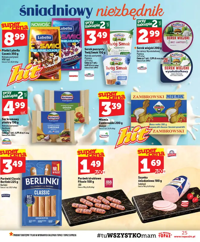 TOPAZ - gazetka promocyjna Gazetka od czwartku 23.07 do środy 29.07 - strona 25