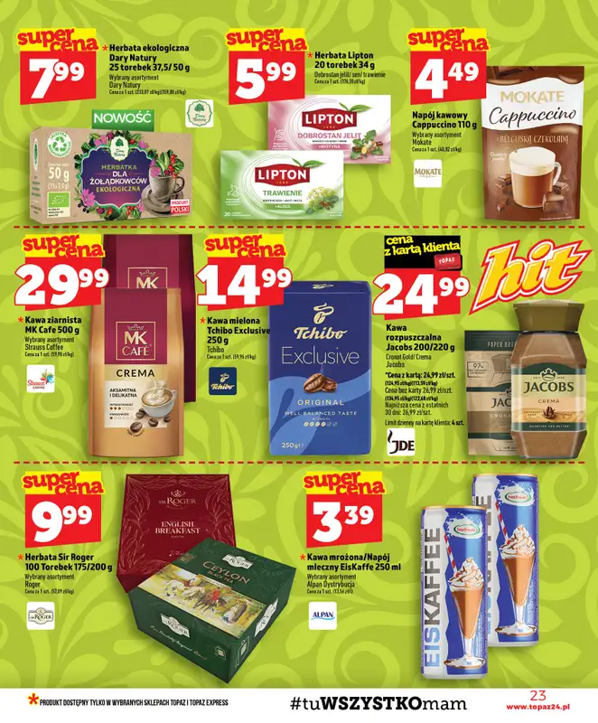 TOPAZ - gazetka promocyjna Gazetka od czwartku 23.07 do środy 29.07 - strona 23
