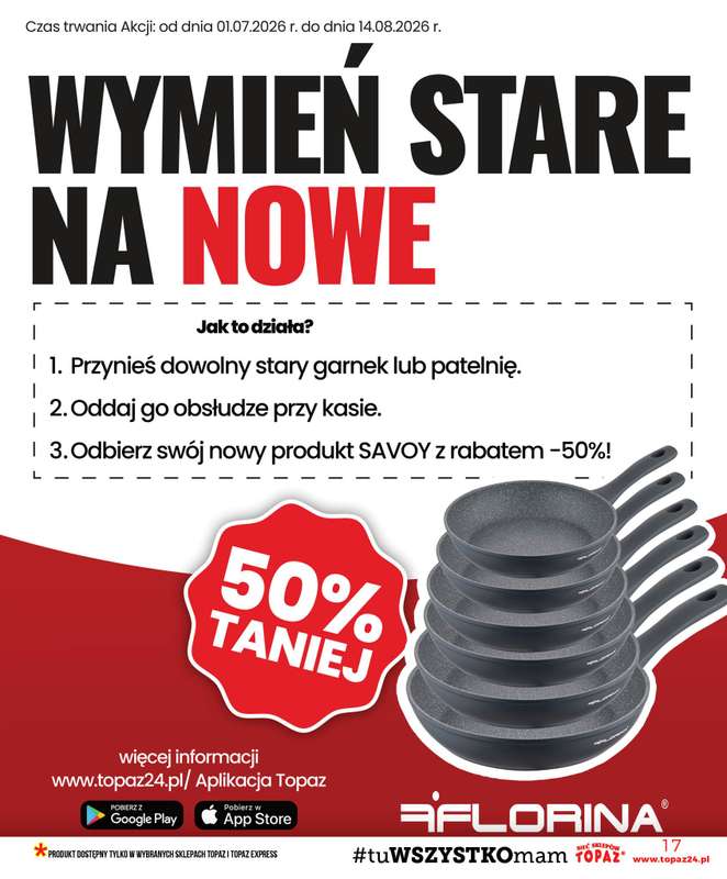 TOPAZ - gazetka promocyjna Gazetka od czwartku 23.07 do środy 29.07 - strona 17