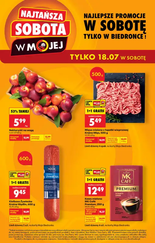 Biedronka - gazetka promocyjna Najtańsza sobota  