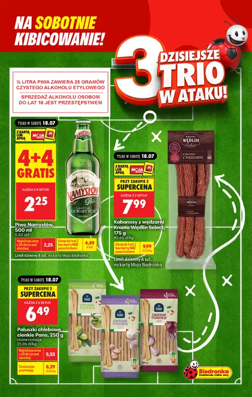 Biedronka - gazetka promocyjna Weekendowe kibicowanie od piątku 17.07 do soboty 18.07 - strona 6
