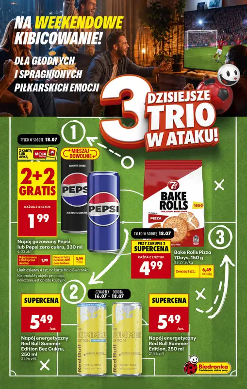 Biedronka - gazetka promocyjna Weekendowe kibicowanie  