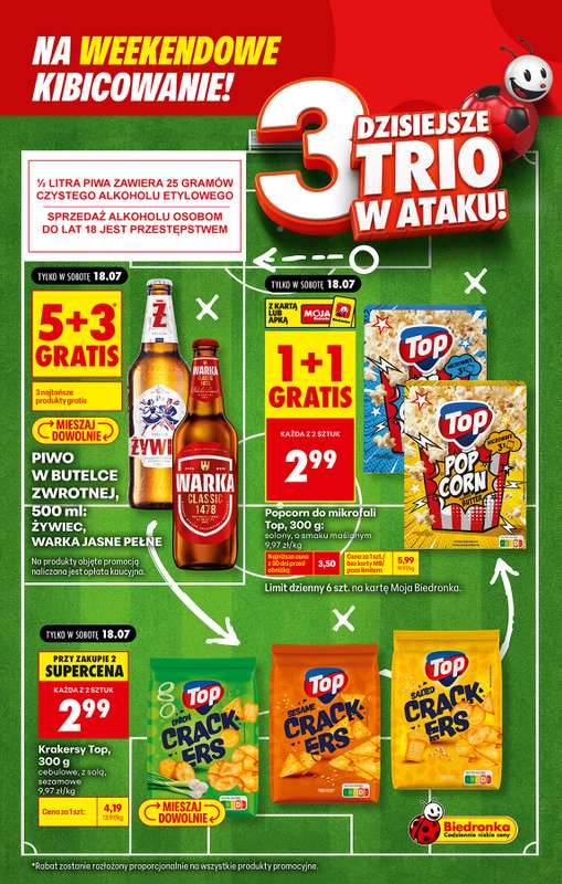 Biedronka - gazetka promocyjna Weekendowe kibicowanie od piątku 17.07 do soboty 18.07 - strona 3