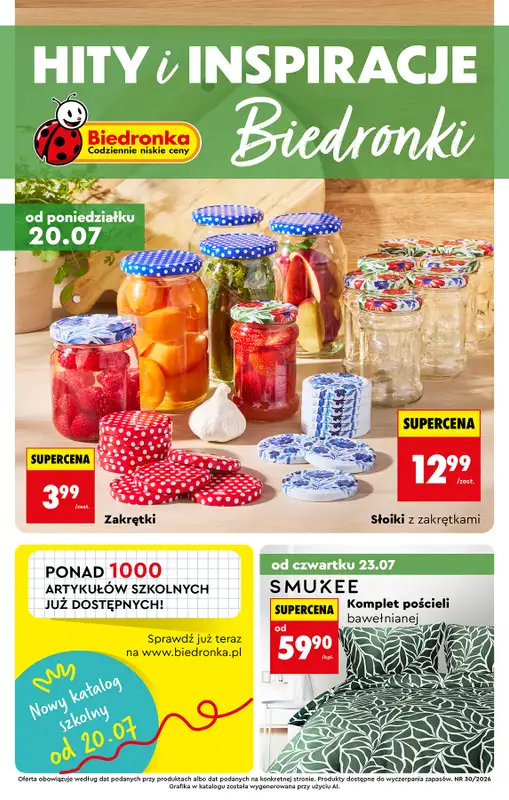 Biedronka - gazetka promocyjna Hity i inspiracje, od 20.07  