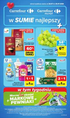 Carrefour - gazetka promocyjna Gazetka Carrefour od poniedziałku od poniedziałku 20.07 do soboty 25.07