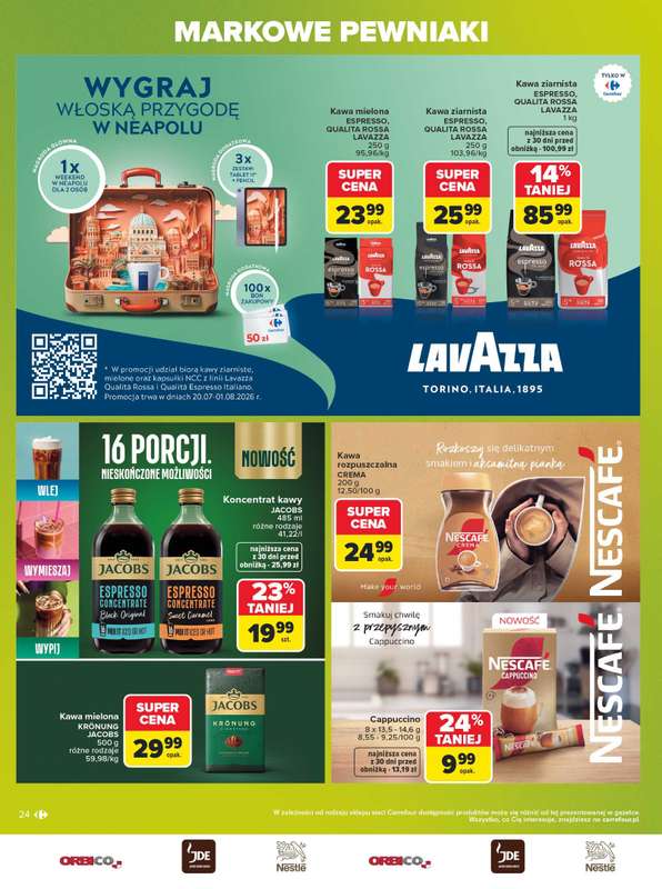 Carrefour - gazetka promocyjna Gazetka Markowe pewniaki od poniedziałku 20.07 do soboty 01.08 - strona 24