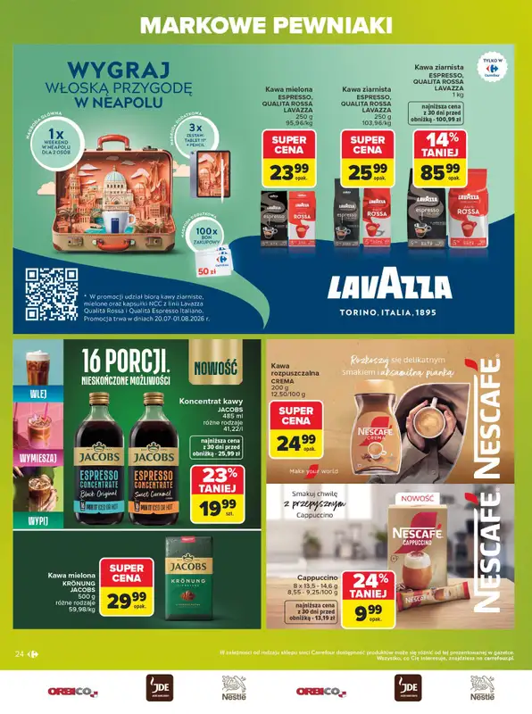 Carrefour - gazetka promocyjna Gazetka Markowe pewniaki od poniedziałku 20.07 do soboty 01.08 - strona 24