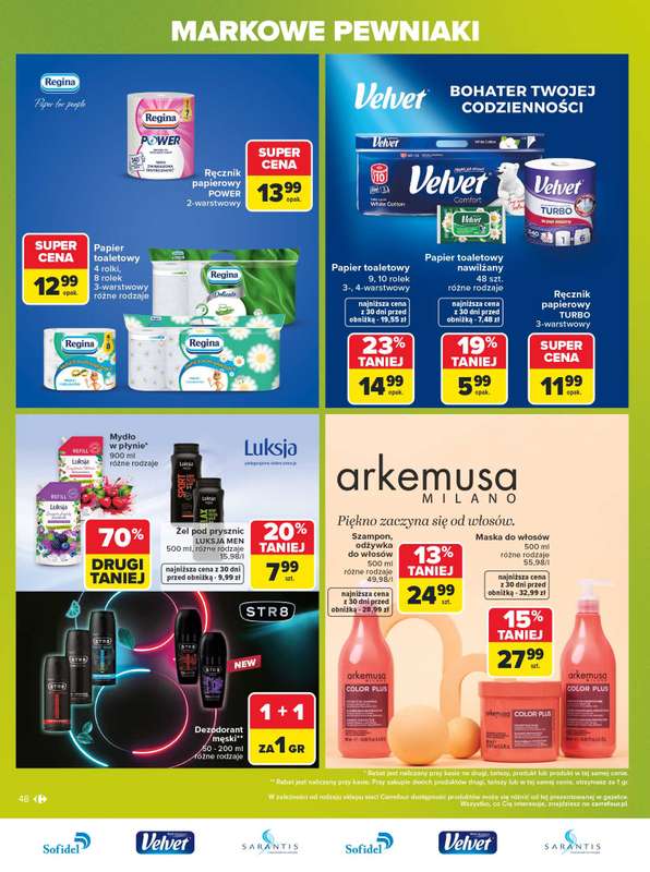Carrefour - gazetka promocyjna Gazetka Markowe pewniaki od poniedziałku 20.07 do soboty 01.08 - strona 48