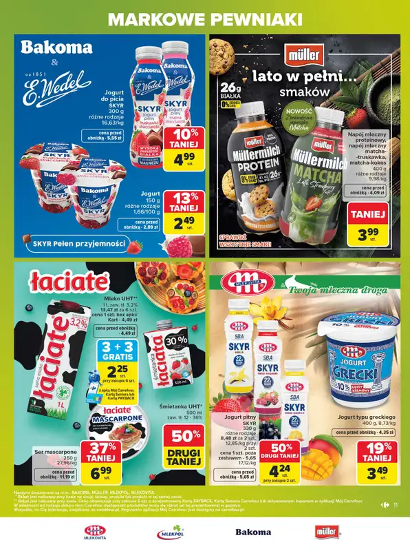 Carrefour - gazetka promocyjna Gazetka Markowe pewniaki od poniedziałku 20.07 do soboty 01.08 - strona 11