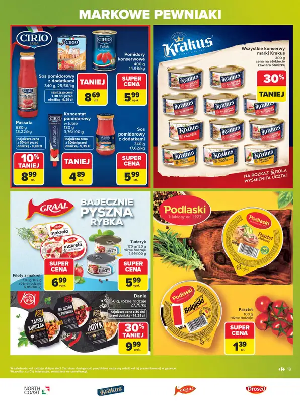 Carrefour - gazetka promocyjna Gazetka Markowe pewniaki od poniedziałku 20.07 do soboty 01.08 - strona 19