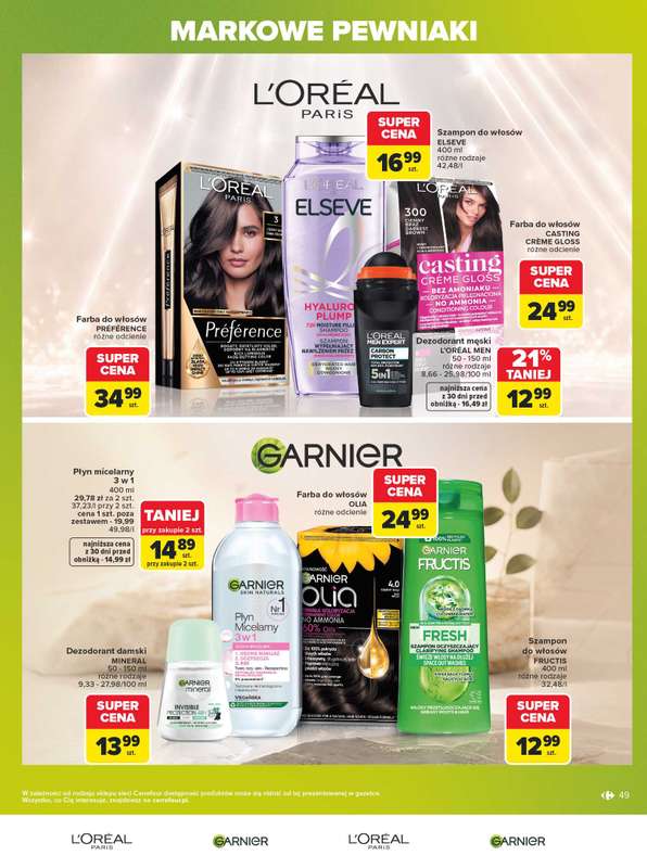 Carrefour - gazetka promocyjna Gazetka Markowe pewniaki od poniedziałku 20.07 do soboty 01.08 - strona 49