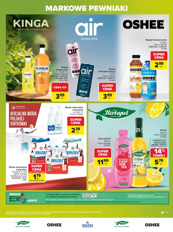 Carrefour - gazetka promocyjna Gazetka Markowe pewniaki od poniedziałku 20.07 do soboty 01.08 - strona 41