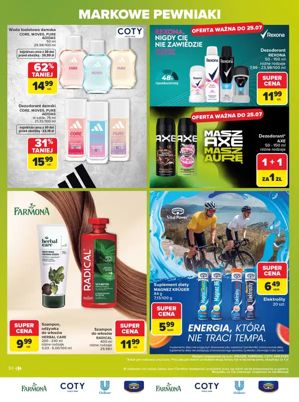 Carrefour Market - gazetka promocyjna Gazetka Markowe pewniaki od poniedziałku 20.07 do soboty 01.08 - strona 50