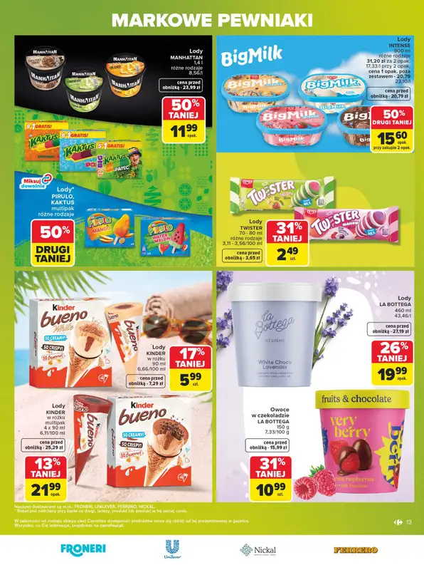 Carrefour Market - gazetka promocyjna Gazetka Markowe pewniaki od poniedziałku 20.07 do soboty 01.08 - strona 13