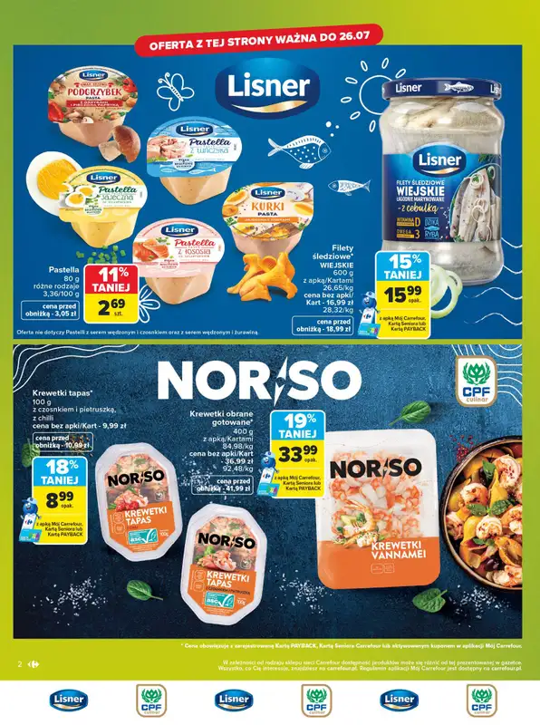 Carrefour Market - gazetka promocyjna Gazetka Markowe pewniaki od poniedziałku 20.07 do soboty 01.08 - strona 2