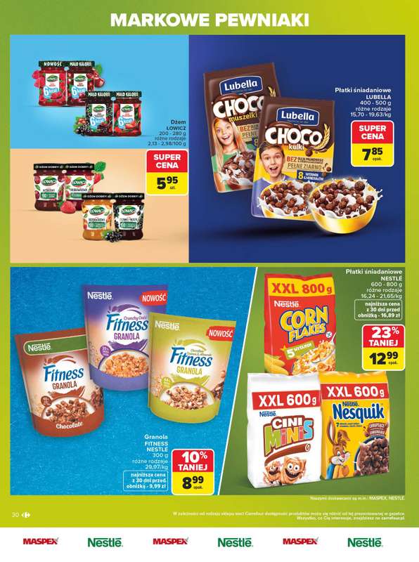 Carrefour Market - gazetka promocyjna Gazetka Markowe pewniaki od poniedziałku 20.07 do soboty 01.08 - strona 30