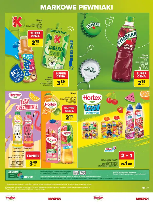 Carrefour Market - gazetka promocyjna Gazetka Markowe pewniaki od poniedziałku 20.07 do soboty 01.08 - strona 37