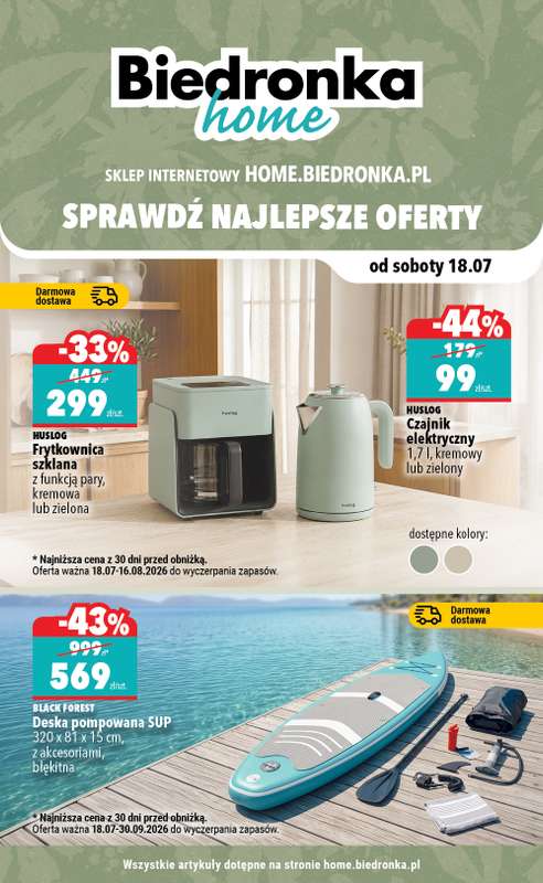 Biedronka Home - gazetka promocyjna Najlepsze oferty od soboty 18.07 do środy 30.09