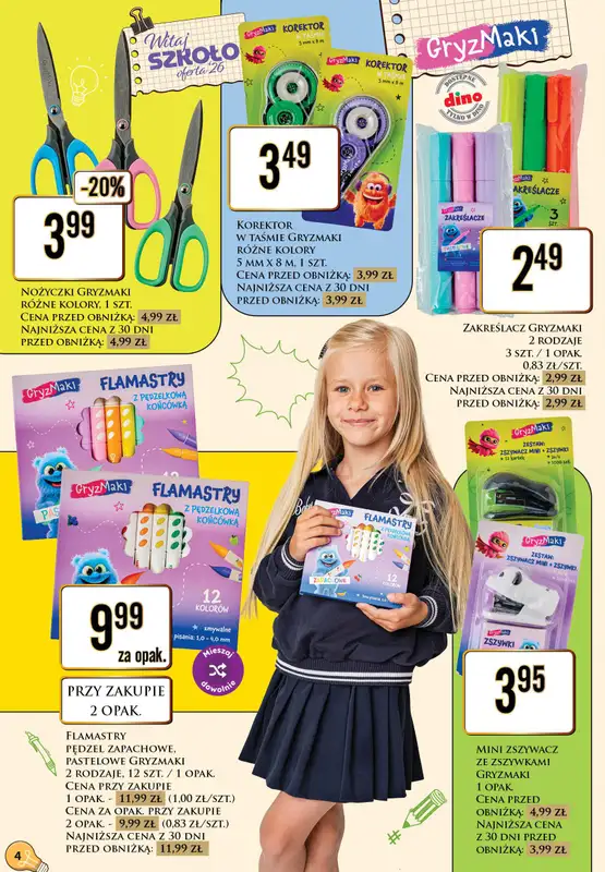 Dino - gazetka promocyjna Katalog - Witaj szkoło 2026 od poniedziałku 20.07 do soboty 01.08 - strona 4