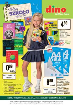 Dino - gazetka promocyjna Katalog - Witaj szkoło 2026 od poniedziałku 20.07 do soboty 01.08