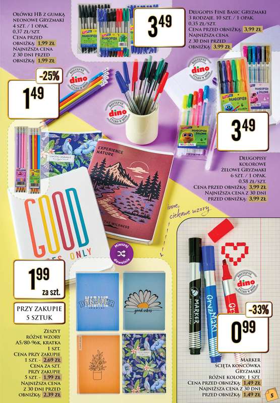 Dino - gazetka promocyjna Katalog - Witaj szkoło 2026 od poniedziałku 20.07 do soboty 01.08 - strona 5