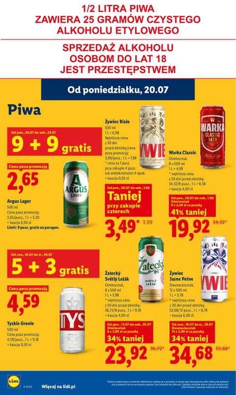 Lidl - gazetka promocyjna Oferta od poniedziałku od poniedziałku 20.07 do środy 22.07 - strona 78