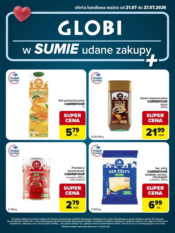 Globi - gazetka promocyjna Gazetka Globi od wtorku 21.07 do poniedziałku 27.07 - strona 2