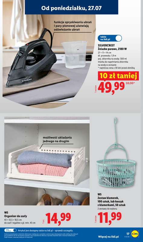 Lidl - gazetka promocyjna Katalog od poniedziałku 27.07 do soboty 01.08 - strona 17