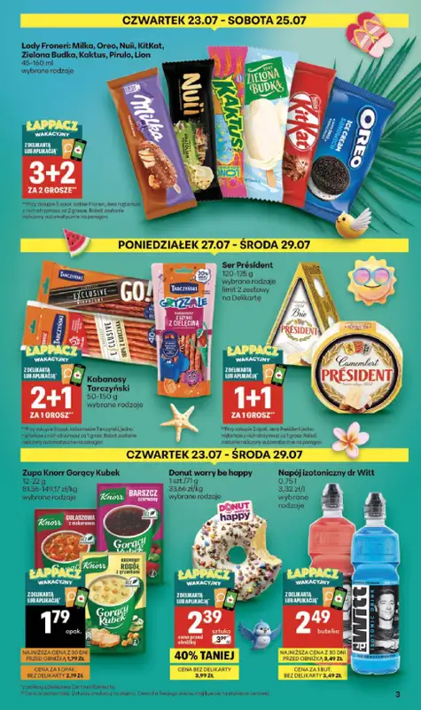 Delikatesy Centrum - gazetka promocyjna Gazetka  do środy 29.07 - strona 3