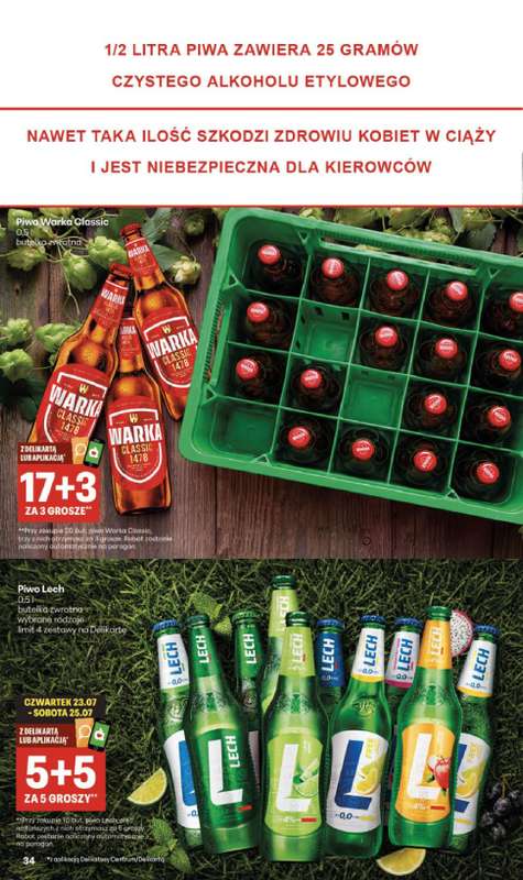 Delikatesy Centrum - gazetka promocyjna Gazetka  do środy 29.07 - strona 34