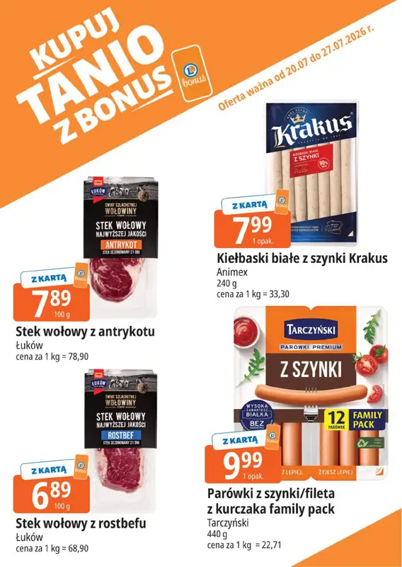 Leclerc - gazetka promocyjna Kupuj tanio z bonus od poniedziałku 20.07 do poniedziałku 27.07 - strona 16