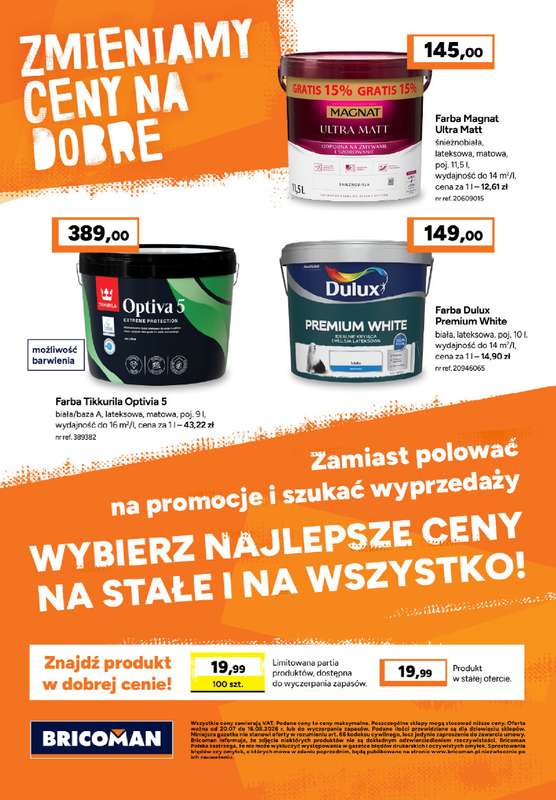 Bricoman - gazetka promocyjna Gazetka od poniedziałku 20.07 do niedzieli 16.08 - strona 14