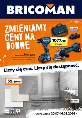 Bricoman - gazetka promocyjna Gazetka od poniedziałku 20.07 do niedzieli 16.08
