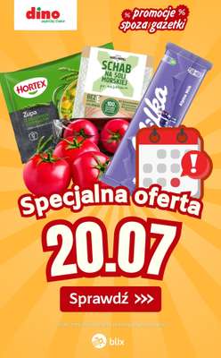 Dino - gazetka promocyjna Specjalna oferta na 20.07.2026 - promocje spoza gazetki od poniedziałku 20.07 do poniedziałku 20.07