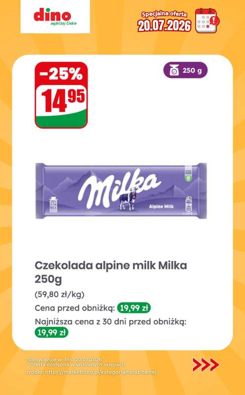 Dino - gazetka promocyjna Specjalna oferta na 20.07.2026 - promocje spoza gazetki od poniedziałku 20.07 do poniedziałku 20.07 - strona 4