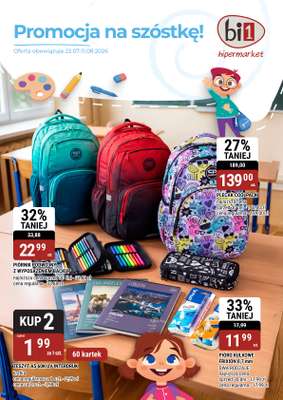 bi1 - gazetka promocyjna Gazetka Promocja na szóstkę! od środy 22.07 do wtorku 11.08