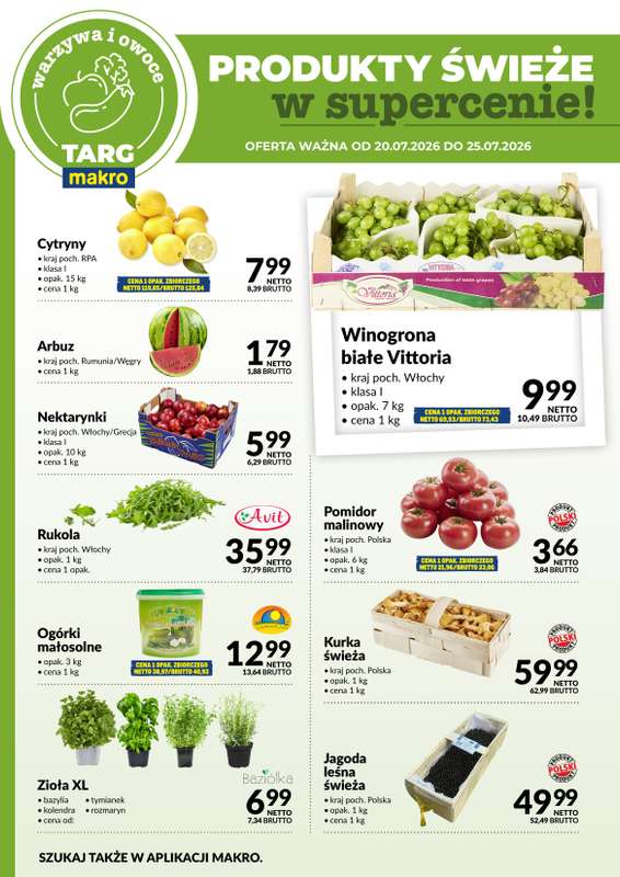 Makro - gazetka promocyjna Targ MAKRO - oferta świeża w super cenach! od poniedziałku 20.07 do soboty 25.07 - strona 5
