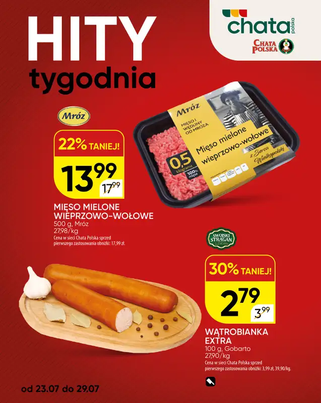 Chata Polska - gazetka promocyjna Hity Tygodnia 23-29.07  do środy 29.07 - strona 2