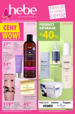 Hebe - gazetka promocyjna Gazetka od poniedziałku 20.07 do poniedziałku 03.08