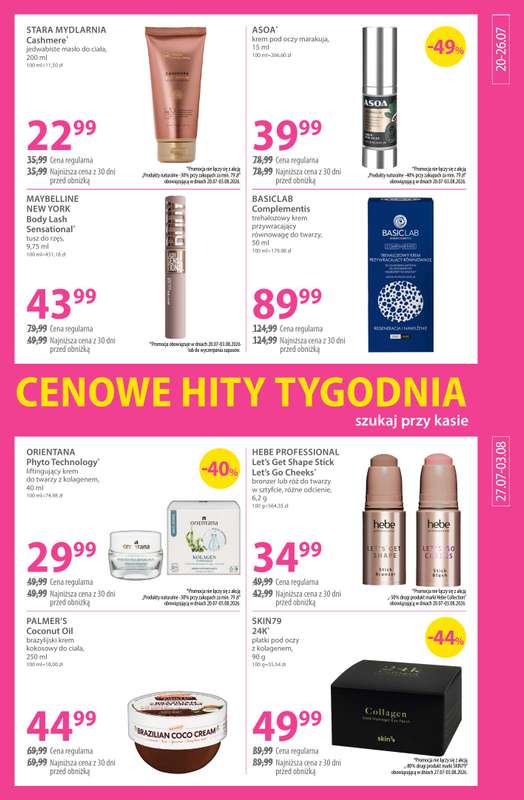 Hebe - gazetka promocyjna Gazetka od poniedziałku 20.07 do poniedziałku 03.08 - strona 11