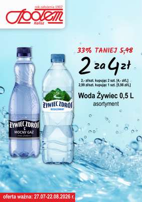 Społem - Blisko i Korzystnie - gazetka promocyjna Plakat promocyjny PSS Kalisz od poniedziałku 27.07 do soboty 22.08