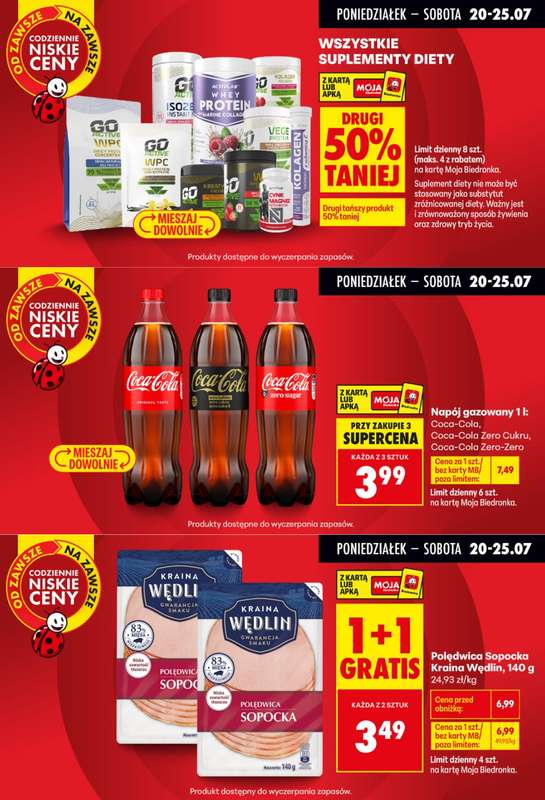 Biedronka - gazetka promocyjna Biedronkowe oszczędności od poniedziałku od poniedziałku 20.07 do środy 22.07 - strona 3