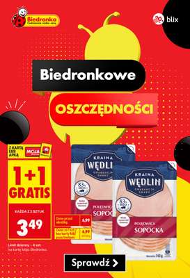 Biedronka - gazetka promocyjna Biedronkowe oszczędności od poniedziałku od poniedziałku 20.07 do środy 22.07