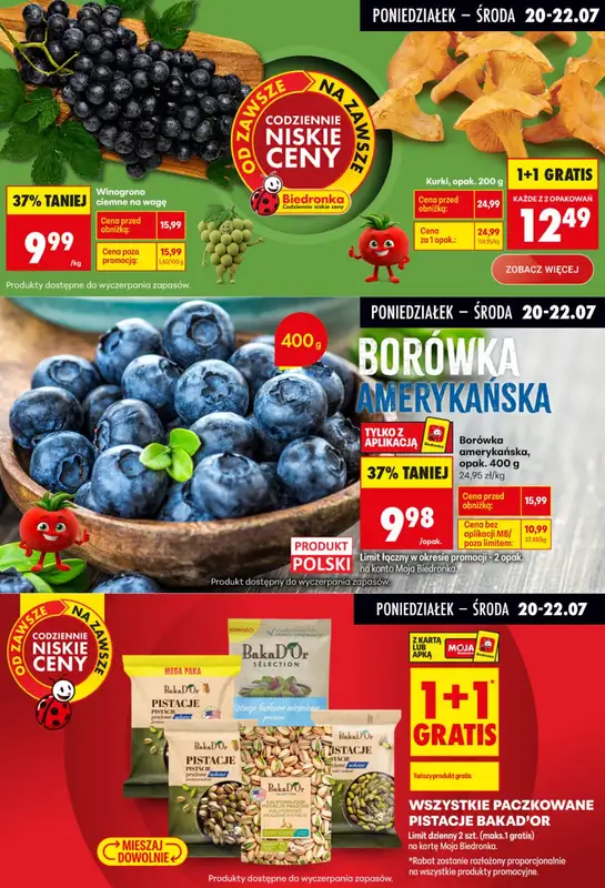 Biedronka - gazetka promocyjna Biedronkowe oszczędności od poniedziałku od poniedziałku 20.07 do środy 22.07 - strona 5