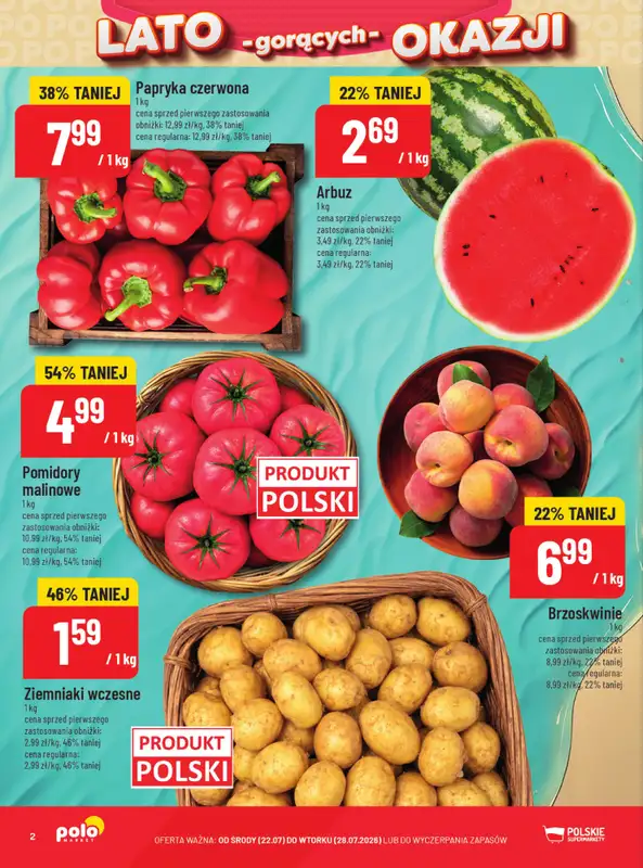 POLOmarket - gazetka promocyjna Lato gorących okazji od środy 22.07 do wtorku 28.07 - strona 2