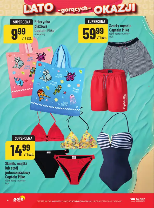 POLOmarket - gazetka promocyjna Lato gorących okazji od środy 22.07 do wtorku 28.07 - strona 6
