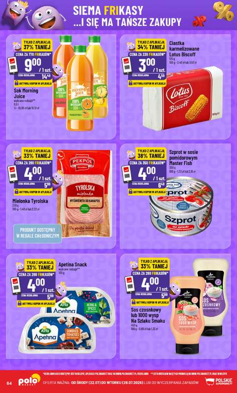 POLOmarket - gazetka promocyjna Gazetka od środy 22.07 do wtorku 28.07 - strona 64