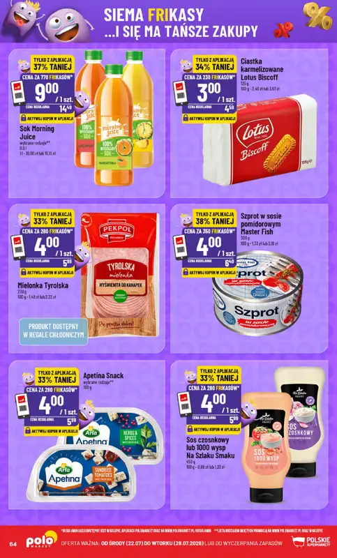POLOmarket - gazetka promocyjna Gazetka od środy 22.07 do wtorku 28.07 - strona 64
